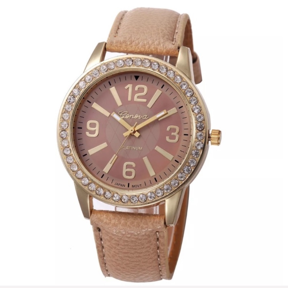 Women’s Geneva Oversized Rhinestone Face Watch